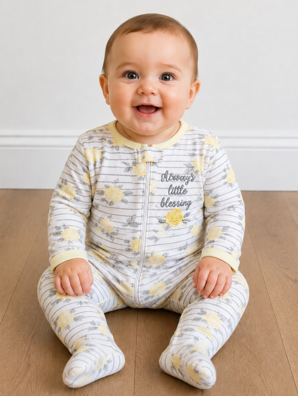 6-9 Months Mommy's Little Blessing Footies